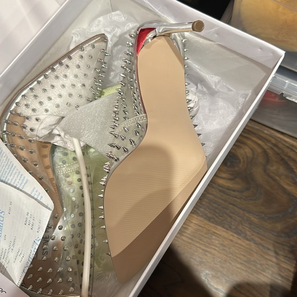 Clear heels with silver spikes - Picture 4 of 4